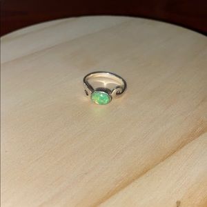 Sterling silver ring with Opal looking stone
